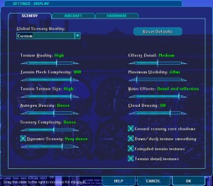 FS2002 - Configurações de gráficos